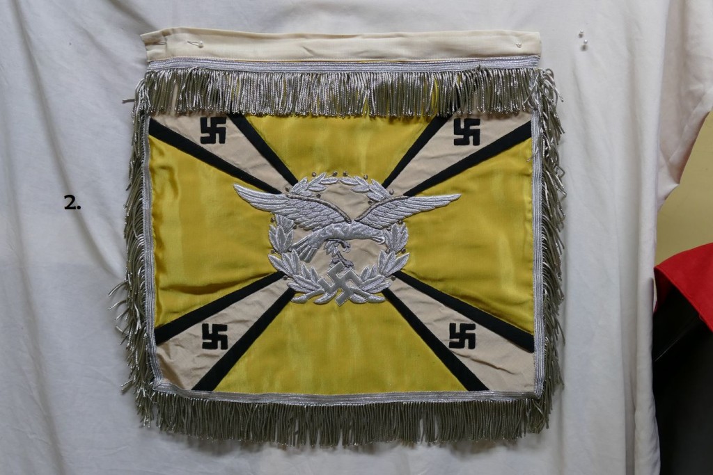 Hand Goring HERMAN GORING HAND EMBROIDERED CAR FLAGS: – Military collectables for sale
